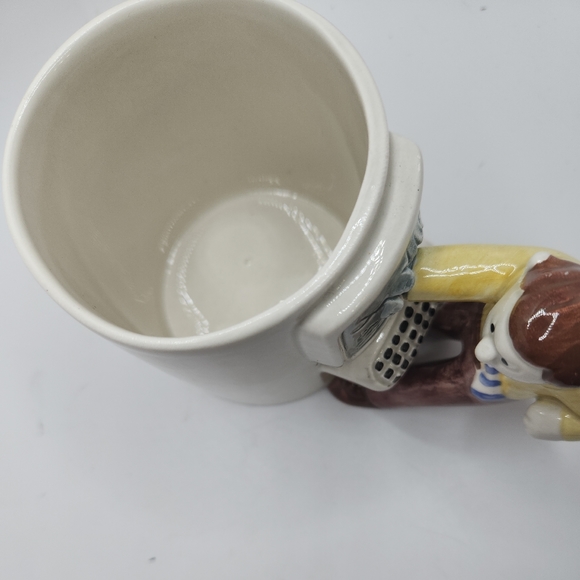 VTG Omnibus Fitz and Floyd Coffee Mug. Angry Office Man Punching Computer - Picture 2 of 6